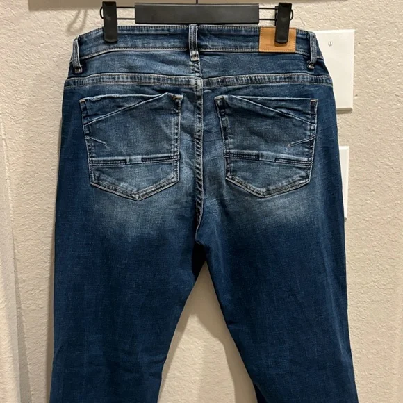 BKE Dark Blue Bootcut Jeans - Picture 8 of 11